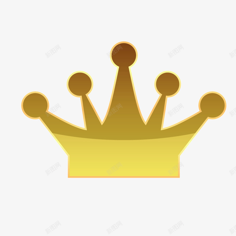金黄色皇冠扁平图形矢量图ai免抠素材_新图网 https://ixintu.com 图形 扁平 皇冠 金黄色 矢量图