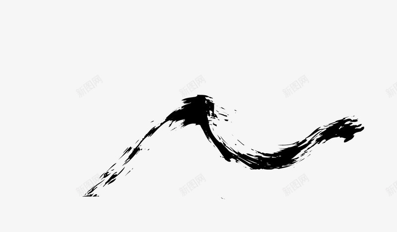 水墨风格笔刷png免抠素材_新图网 https://ixintu.com 中国元素 中国风 国画 水墨 水墨风格