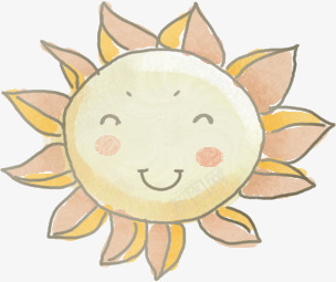 可爱手绘笑脸太阳png免抠素材_新图网 https://ixintu.com 可爱手绘太阳 笑脸太阳 线稿太阳