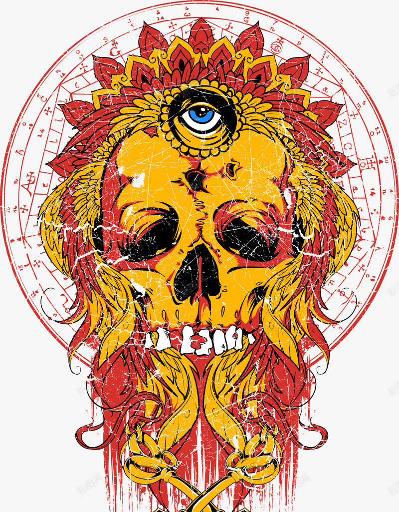 眼睛骷髅印花psd免抠素材_新图网 https://ixintu.com T恤印花 印花 服装印花 眼睛 骷髅 骷髅印花