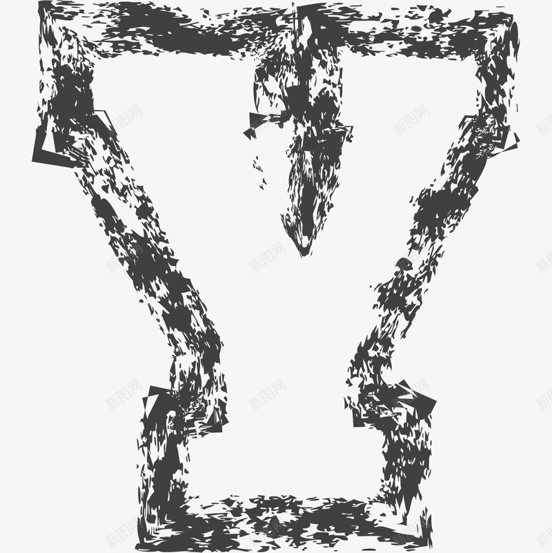 黑色笔刷描边英文字母Ypng免抠素材_新图网 https://ixintu.com 3D字母 可爱字母 字母设计 广告字母 立体字母 英文字母Y 黑色描边立体字母 黑色暗流动感英文字母