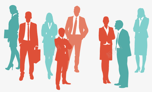 商务社交生活背景png免抠素材_新图网 https://ixintu.com 社交生活人物剪影职场人物
