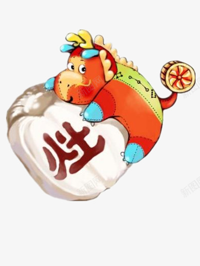 小马抱糖瓜png免抠素材_新图网 https://ixintu.com 手绘 橙色 白色 蓝色