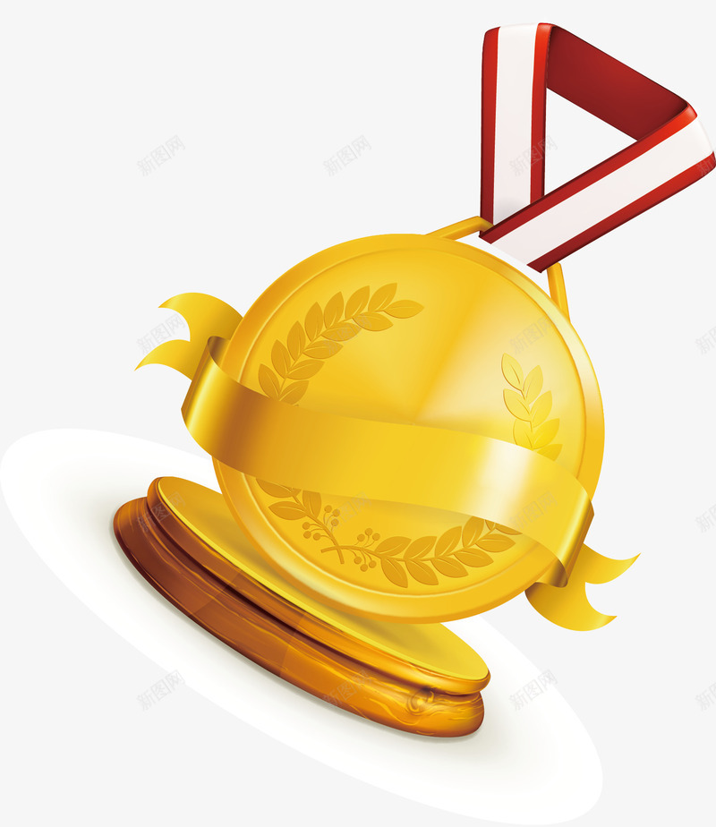 金色麦穗奖牌荣誉png免抠素材_新图网 https://ixintu.com 修饰 手绘 象征 配饰 金色 金色奖牌 麦穗