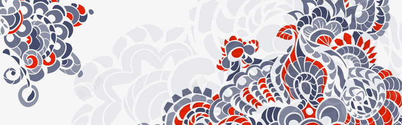 淡雅花纹横幅png免抠素材_新图网 https://ixintu.com 中国风 卡通花纹 底纹 淡雅花纹 背景装饰