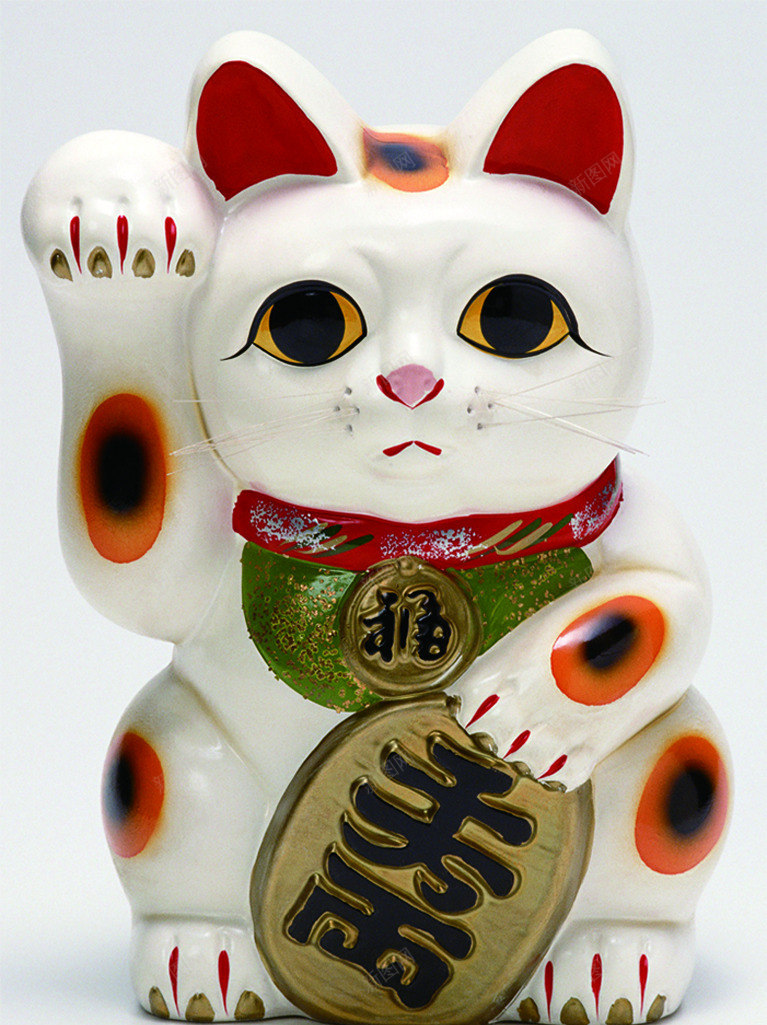 可爱风格手绘彩绘招财猫png免抠素材_新图网 https://ixintu.com 可爱 彩绘 风格