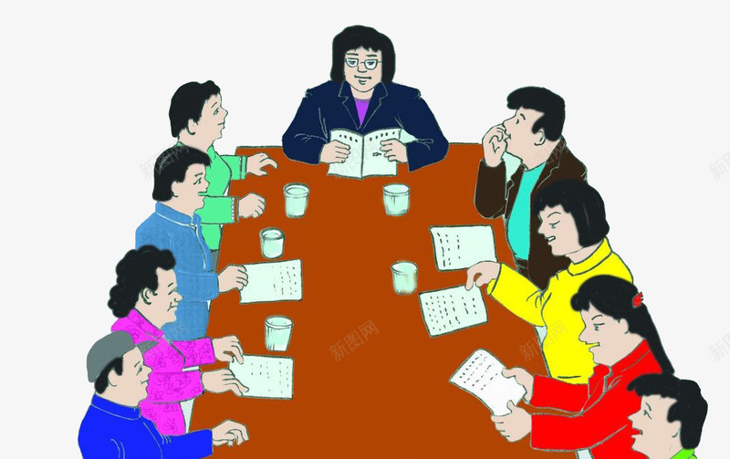 卡通开会的职员png免抠素材_新图网 https://ixintu.com 会议 卡通 卡通人物 商务 开会 开会的人 说明会