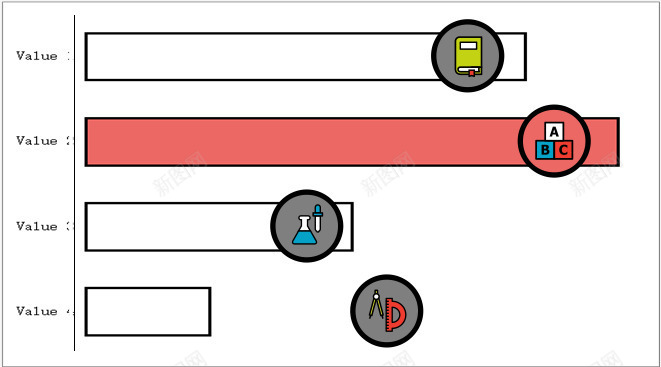 条形图表png免抠素材_新图网 https://ixintu.com 图表 扁平化图表 条形图表 色白色图表 阶梯说明图