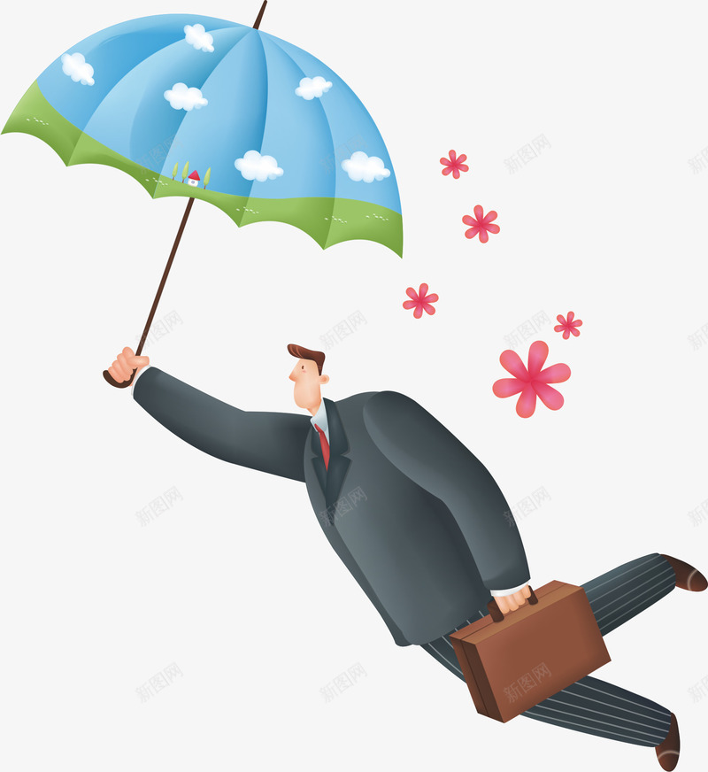 飞翔的白领矢量图ai免抠素材_新图网 https://ixintu.com 商务 商务金融 男 白领 飞翔 飞翔的人 矢量图