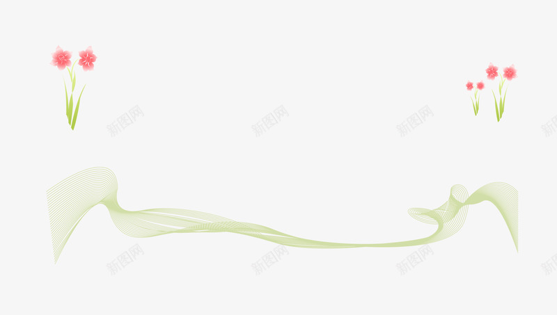 分割线psd免抠素材_新图网 https://ixintu.com 分割线 条纹分割线 花朵