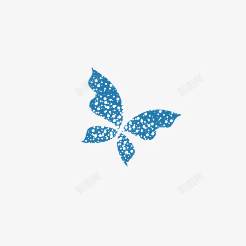 蝴蝶剪影png免抠素材_新图网 https://ixintu.com 效果元素 蓝色 蝴蝶形状 飞翔