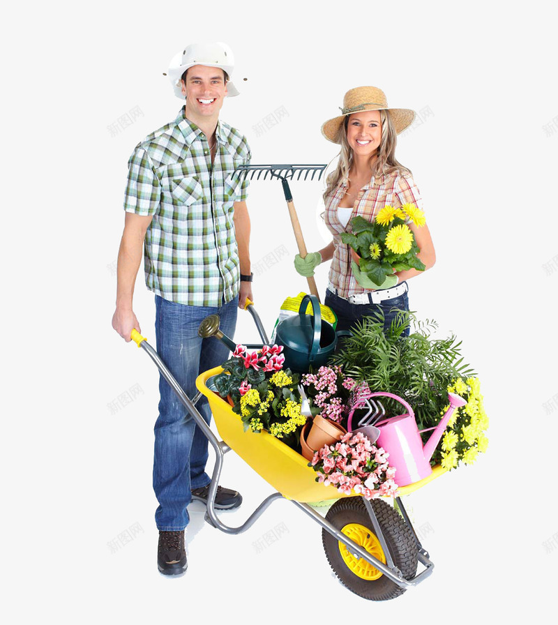 商务园艺男女情侣png免抠素材_新图网 https://ixintu.com 人物 园林 园林景观 花草树木