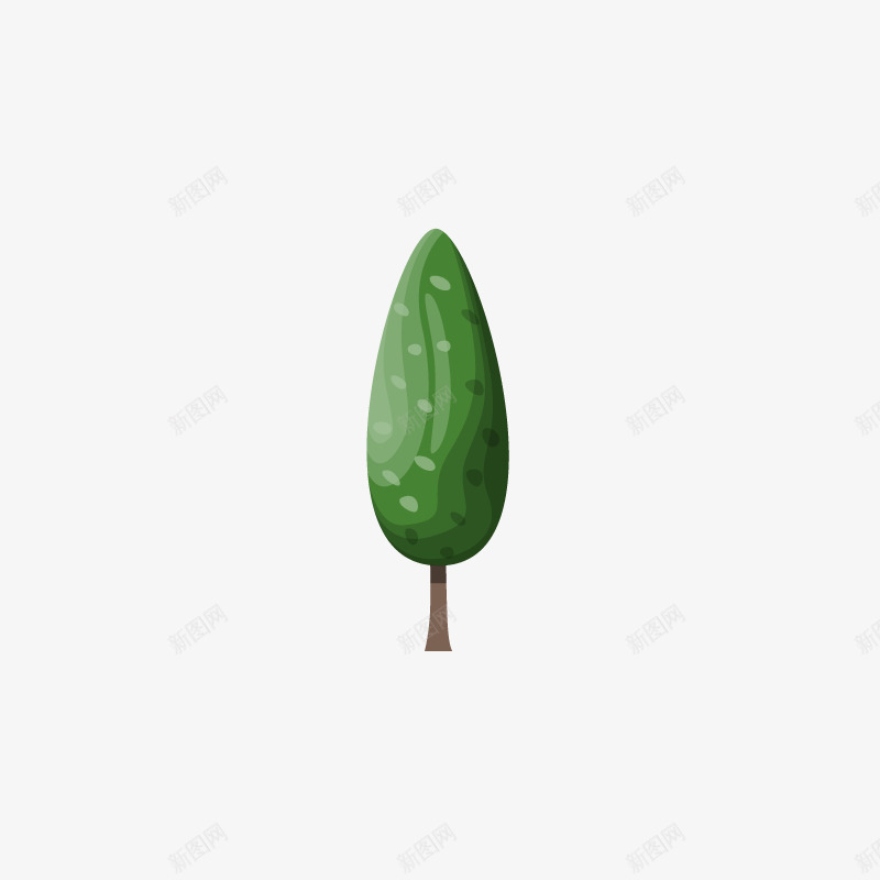 卡通简约大树装饰广告png免抠素材_新图网 https://ixintu.com 卡通大树 松树 海报设计 环境保护宣传手册装饰 立体树木卡通 装饰设计