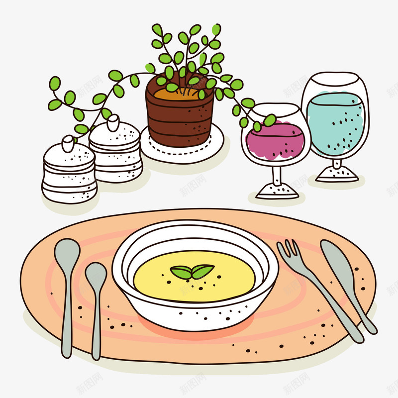 西式小清新美味餐点png免抠素材_新图网 https://ixintu.com 卡通食物 厨房餐具 手绘平面 每日餐点 简笔画 美味食物 美好生活