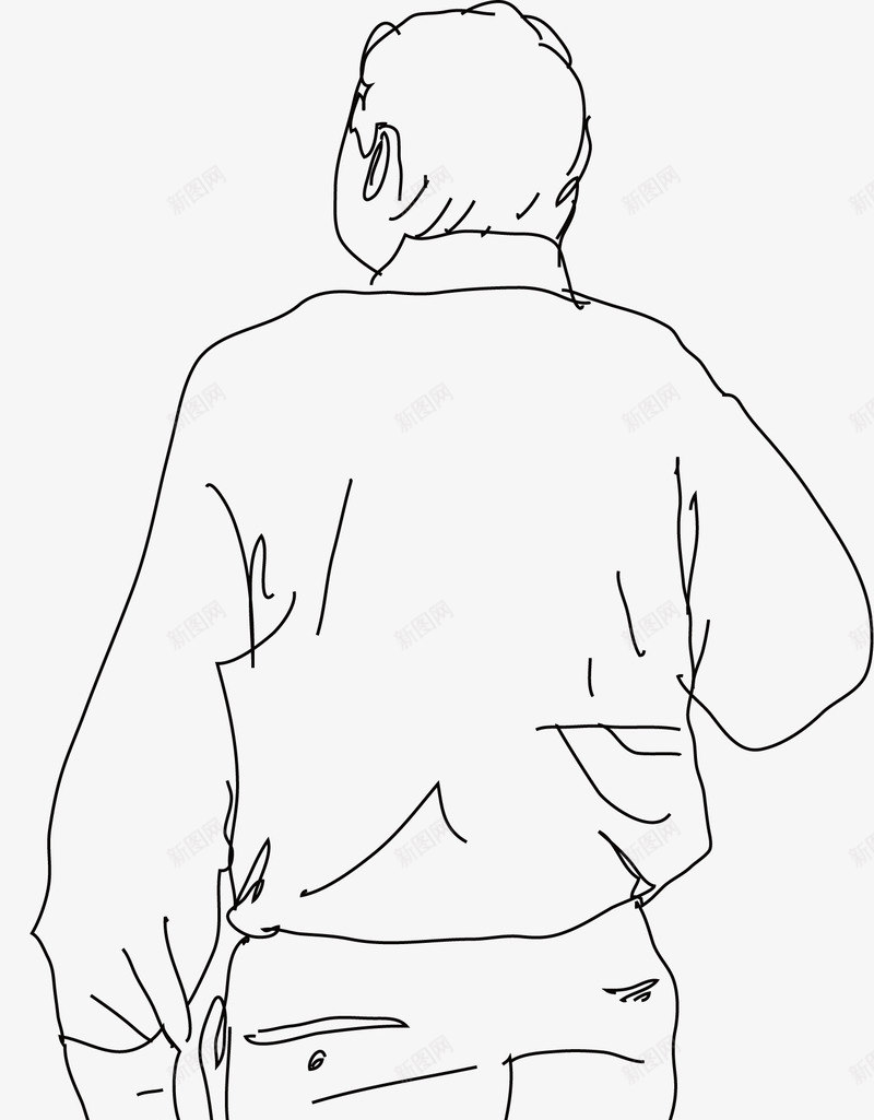 手绘速写男人矢量图图标ai_新图网 https://ixintu.com 人物 人物设计 年轻人 手绘 文化艺术 时尚男性 男人 男性素描 矢量图 绘画 职业男士 速写