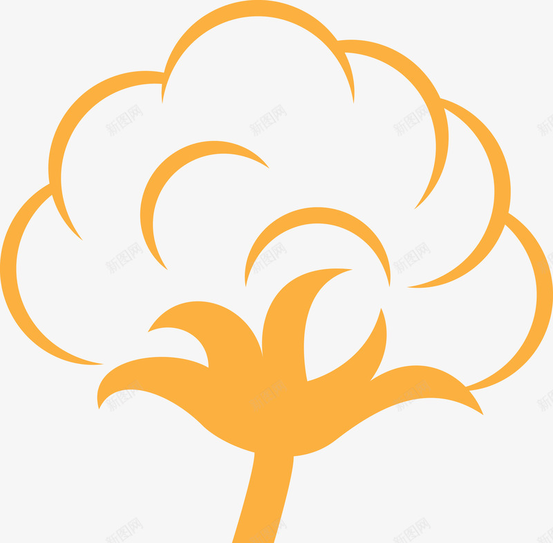 橙色棉花花朵图png免抠素材_新图网 https://ixintu.com 农作物 彩棉棉花 彩色棉花 服装 材料 棉花 棉花图 植物 矢量棉花 纺织 花 花朵