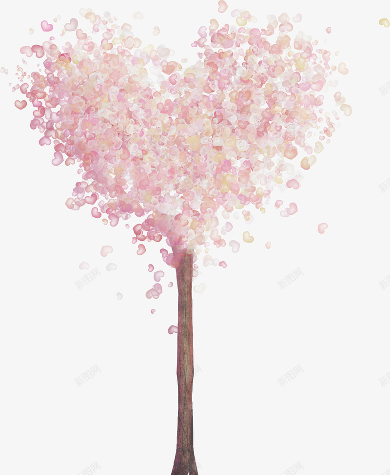 桃心树png免抠素材_新图网 https://ixintu.com 桃心树 素材 装饰