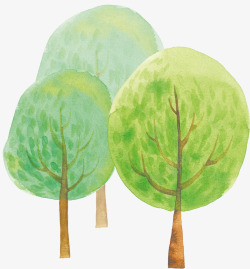树木植物卡通插画1素材