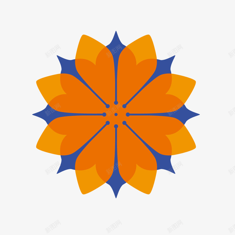 黄紫色旋转图形矢量图ai免抠素材_新图网 https://ixintu.com 图形 旋转 紫色 黄 矢量图