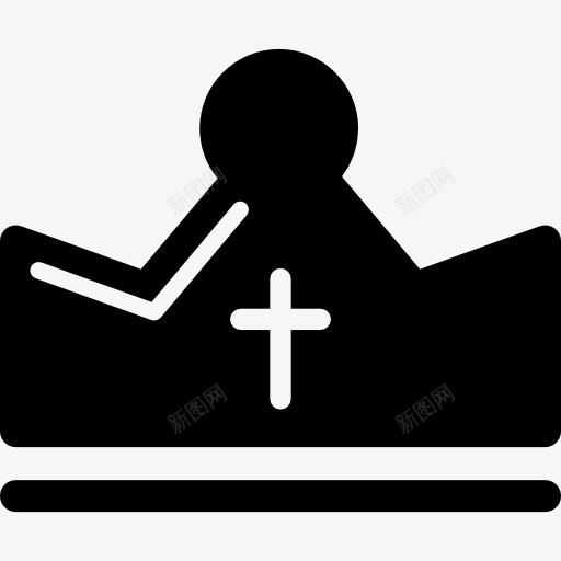 皇冠黑与交叉和圆上图标png_新图网 https://ixintu.com 交叉 冠 形状 暗 皇冠 皇家 皇家冠 设计 黑