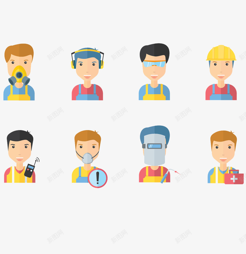 人物安全标矢量图图标eps_新图网 https://ixintu.com 保护 各种 安全 安稳 性能 男人 谈好 防护 面具 矢量图