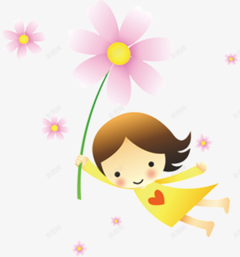 花仙子png免抠素材_新图网 https://ixintu.com 可爱 天使 花仙子 花朵 飞翔