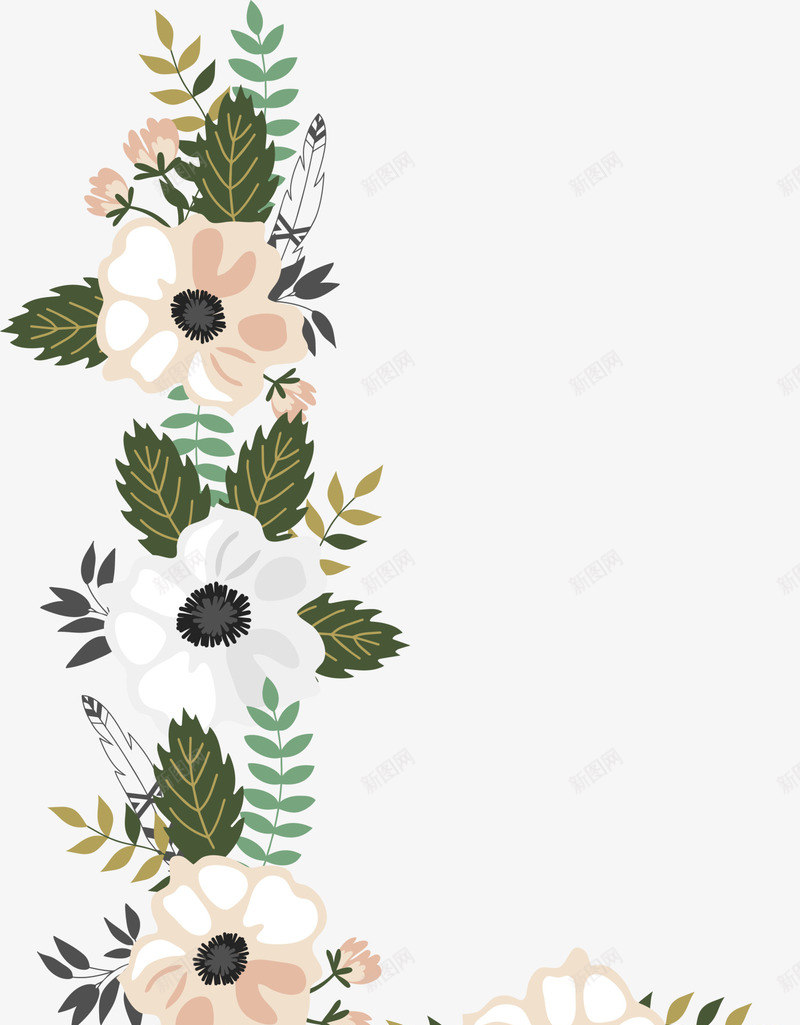 白色清新花藤png免抠素材_新图网 https://ixintu.com 树藤 清新植物 白色花藤 自然草丛 藤蔓 装饰图案
