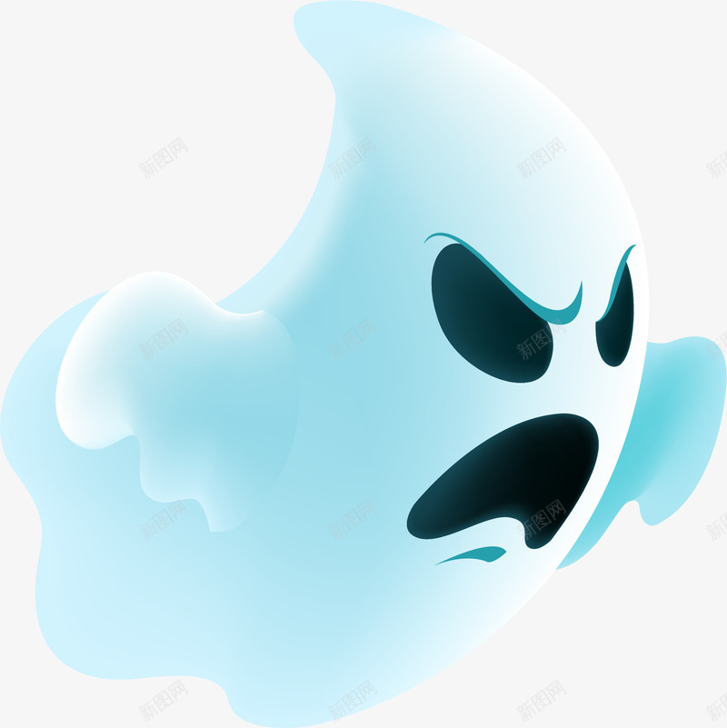 卡通蓝色魔鬼png免抠素材_新图网 https://ixintu.com 免抠PNG 卡通 吓人 惊吓 蓝色 飞翔 魔鬼