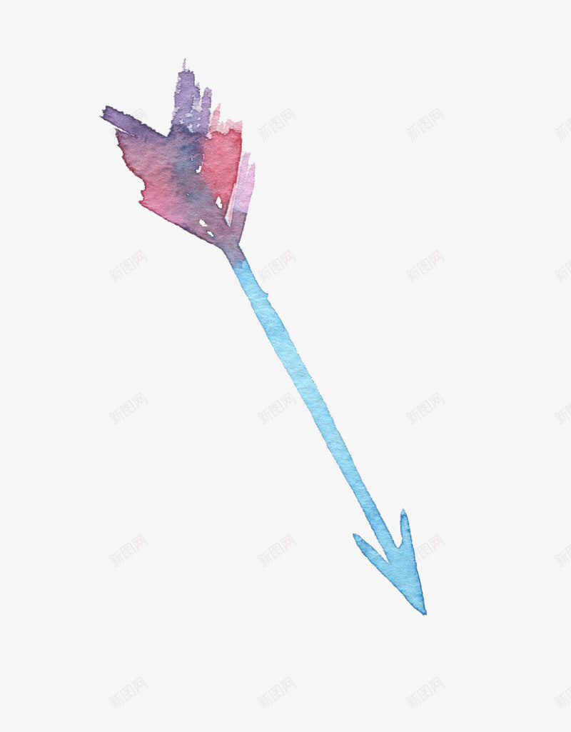 手绘水彩弓箭png免抠素材_新图网 https://ixintu.com 弓箭 彩绘 手绘 武器 水彩 清新 箭头