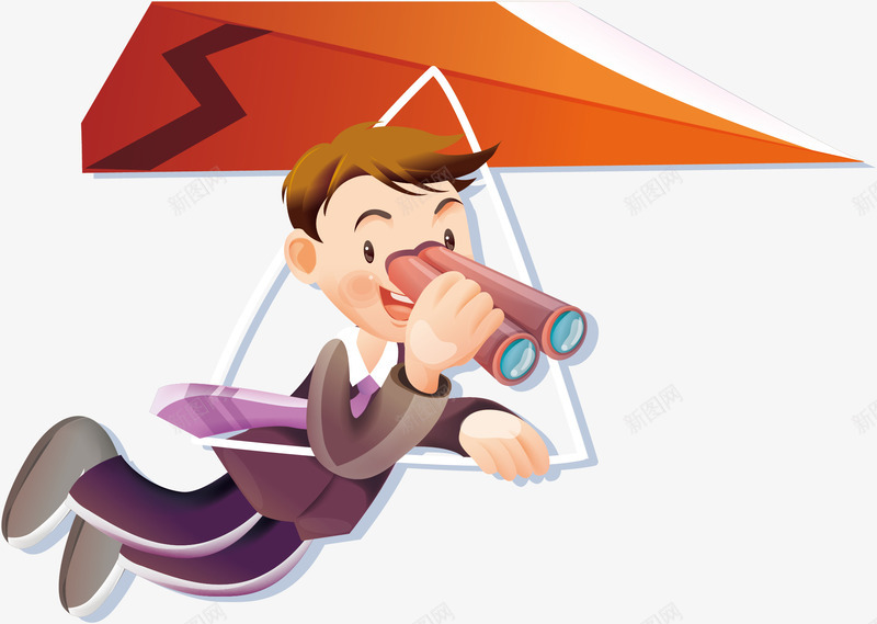 卡通人物望眼镜矢量图eps免抠素材_新图网 https://ixintu.com 人物 卡通 卡通人物望眼镜矢量图 商务 微笑 望眼镜 男士 飞翔 矢量图