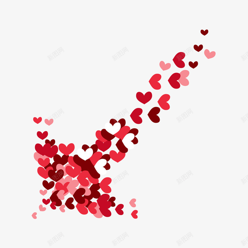 粉色桃心箭头矢量图ai免抠素材_新图网 https://ixintu.com 桃心 箭头 粉色 矢量图