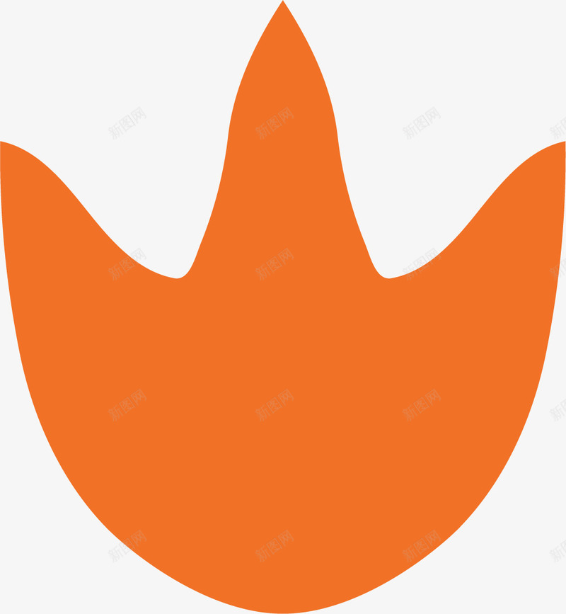 橙色脚印png免抠素材_新图网 https://ixintu.com 恐龙 恐龙爪印 恐龙脚印 橙色 爪子 脚印