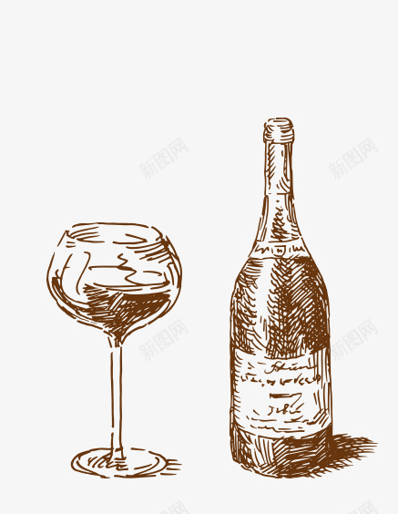 红酒png免抠素材_新图网 https://ixintu.com 生活情调 酒 酒杯 高脚杯