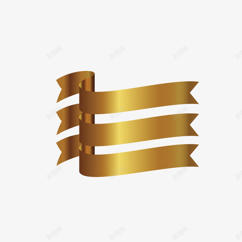 三条金色丝带边框排列png免抠素材_新图网 https://ixintu.com 丝带边框 产品包装 彩带 条幅 横幅 电商丝带装饰 礼带 装饰品 金色丝带 飘带