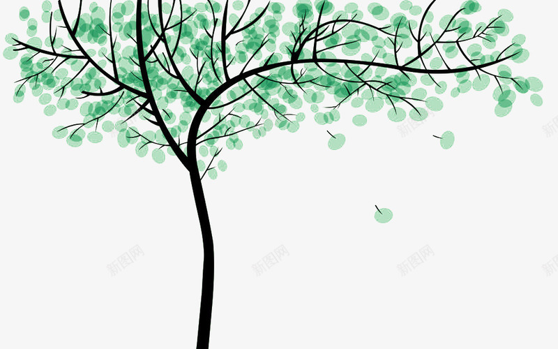 卡通风桉树png免抠素材_新图网 https://ixintu.com 卡通风 大树 树木 桉树 植物 绿色