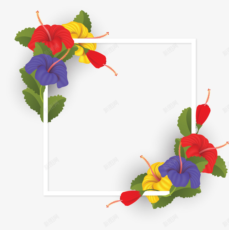 三色精美夏季花藤矢量图ai免抠素材_新图网 https://ixintu.com 三色花藤 夏季花藤 小清新 矢量png 花藤 花藤边框 矢量图