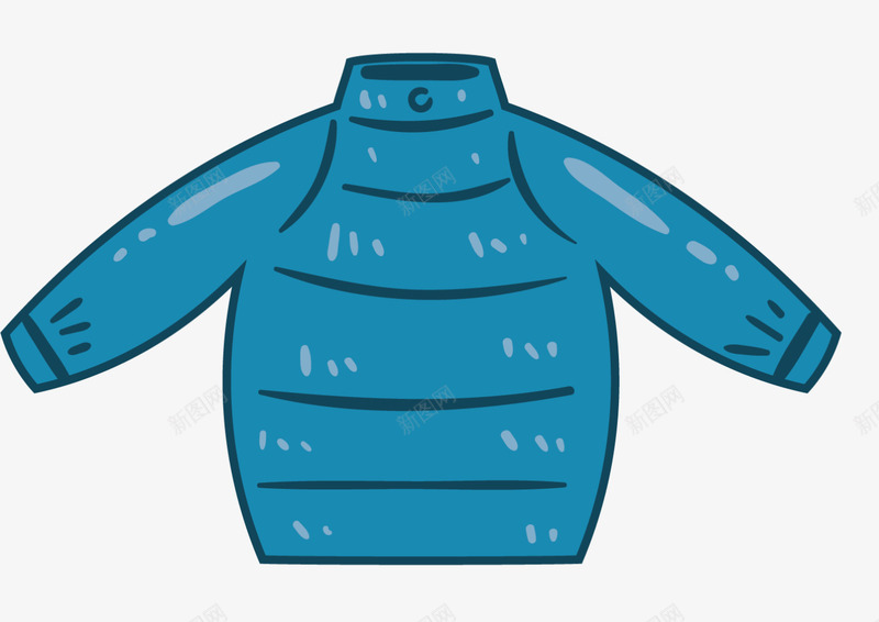 蓝色条纹卡通羽绒服png免抠素材_新图网 https://ixintu.com 卡通羽绒服 卡通风格 条纹羽绒服 矢量羽绒服 羽绒服 蓝色 蓝色羽绒服