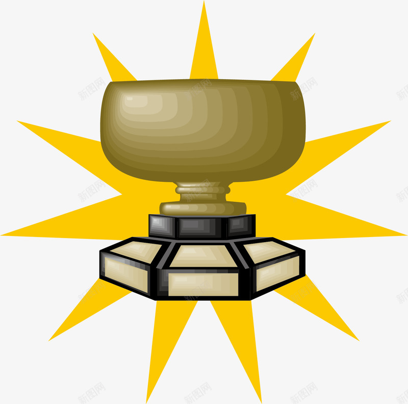 卡通奖杯png免抠素材_新图网 https://ixintu.com 体育运动 卡通奖杯 奖励 奖品 奖杯 奖杯底座 奖牌 金色