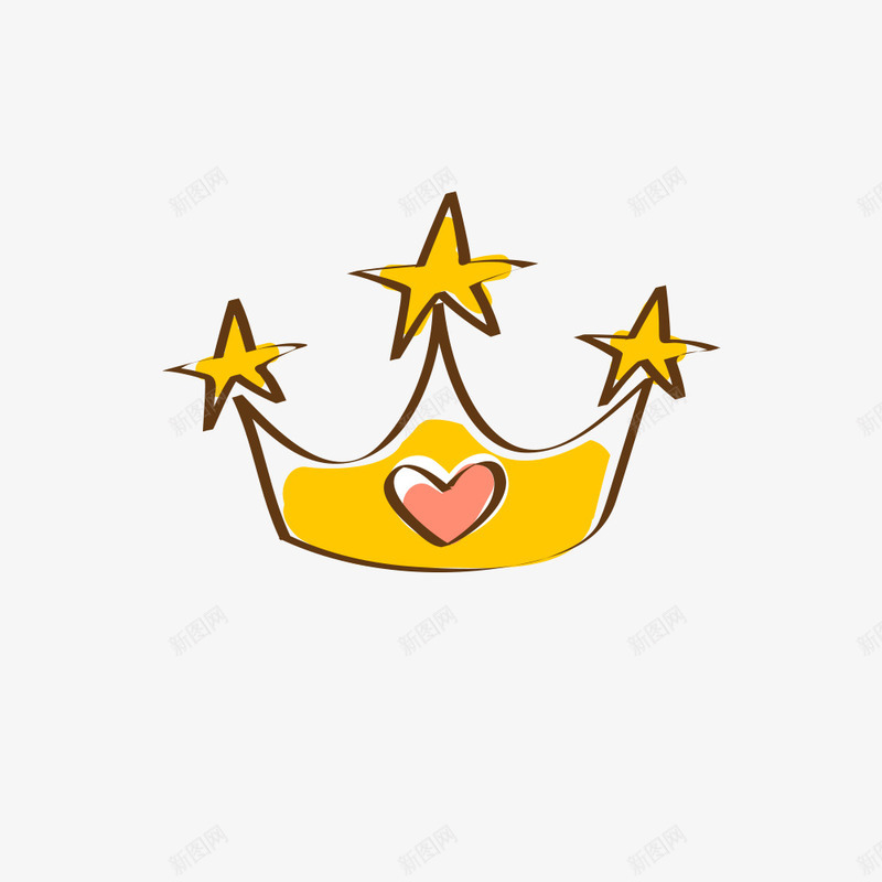 卡通皇冠png免抠素材_新图网 https://ixintu.com 卡通 帽子 手绘 皇冠