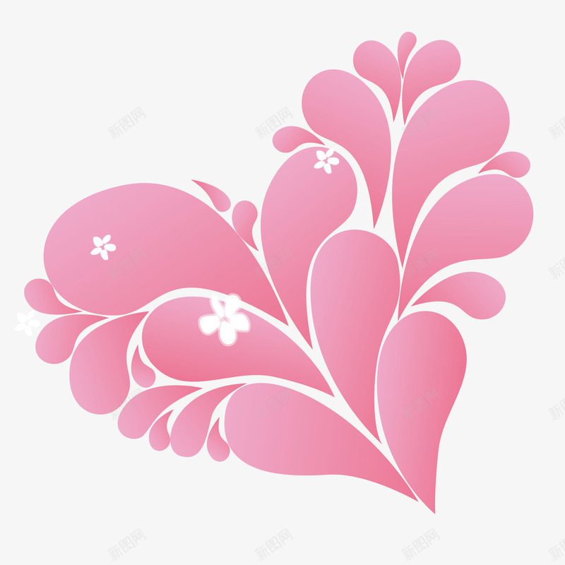 桃心花纹矢量图ai免抠素材_新图网 https://ixintu.com 卡通 桃心花纹 精美花纹 艺术 装饰花纹 矢量图