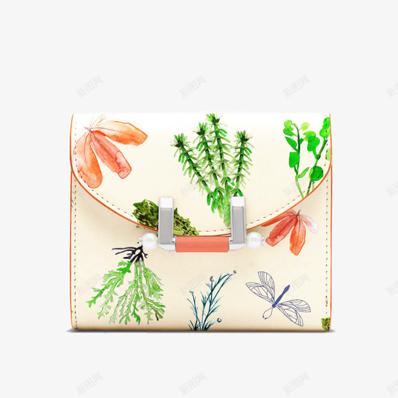 女包png免抠素材_新图网 https://ixintu.com 印花 女包 时尚 植物图案 潮流 高档