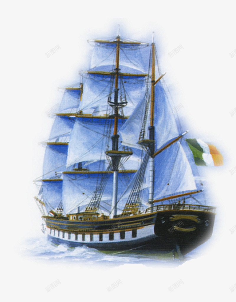 手绘船png免抠素材_新图网 https://ixintu.com 图案 手绘船 插画 海洋