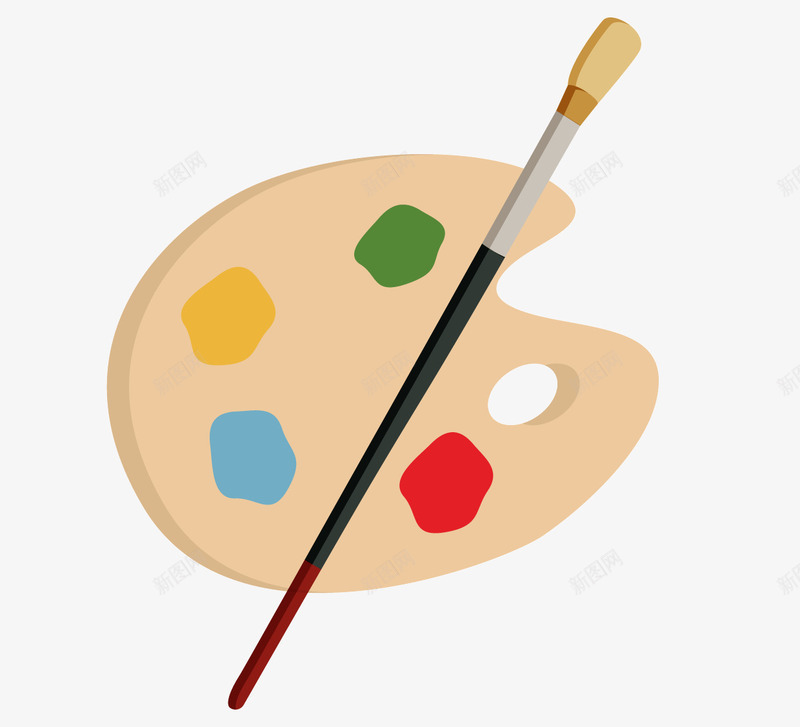 精致调色板绘画工具png免抠素材_新图网 https://ixintu.com 工具 绘画 绘画工具 调色板