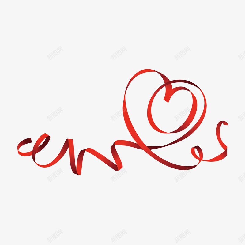 彩带矢量图ai免抠素材_新图网 https://ixintu.com 丝带 元素 彩带 彩带缠绕 桃心 矢量图