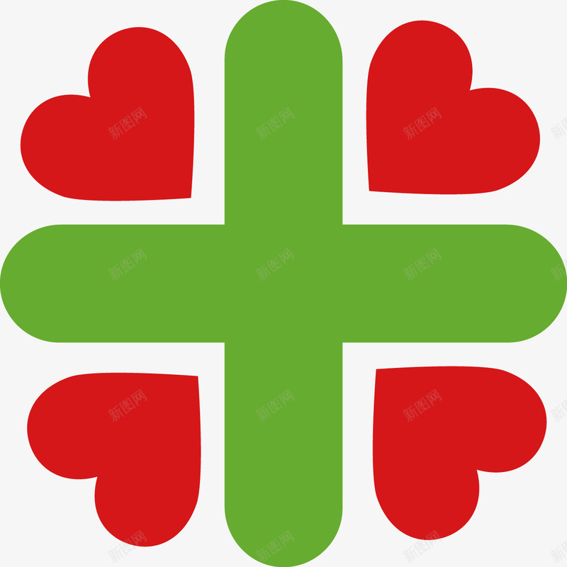创意爱心十字医院图png免抠素材_新图网 https://ixintu.com 健康 十字 图像 爱心 红色 说明