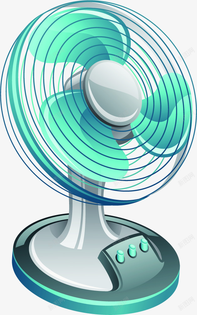 蓝色卡通风扇旋转png免抠素材_新图网 https://ixintu.com 卡通 旋转 蓝色 风扇