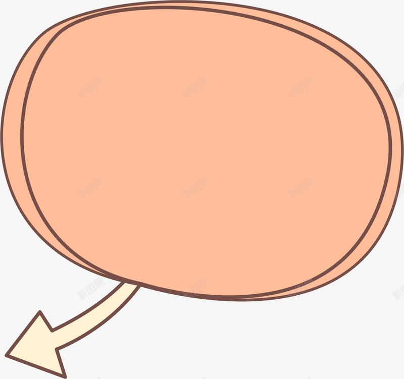 橙色对话框矢量图ai免抠素材_新图网 https://ixintu.com AI 卡通 对话框 手绘 插画 橙色 箭头 线条 矢量图