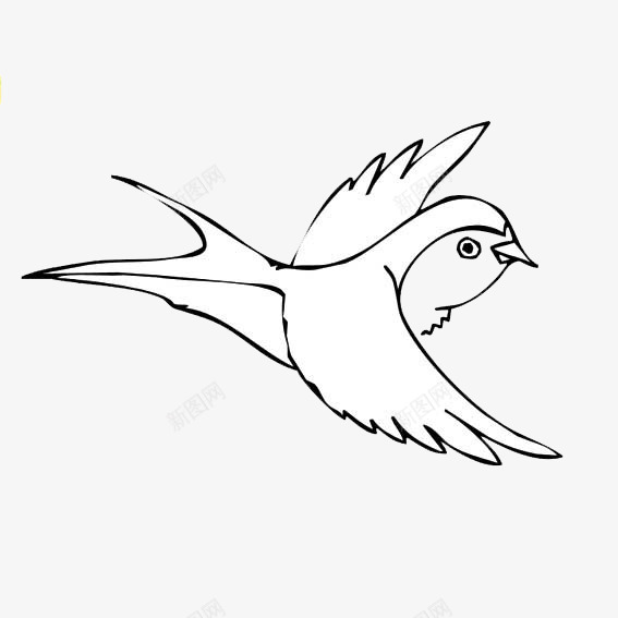 回头的小燕子png免抠素材_新图网 https://ixintu.com 动物 卡通 手绘 燕子 简笔画 飞翔 黑色燕子