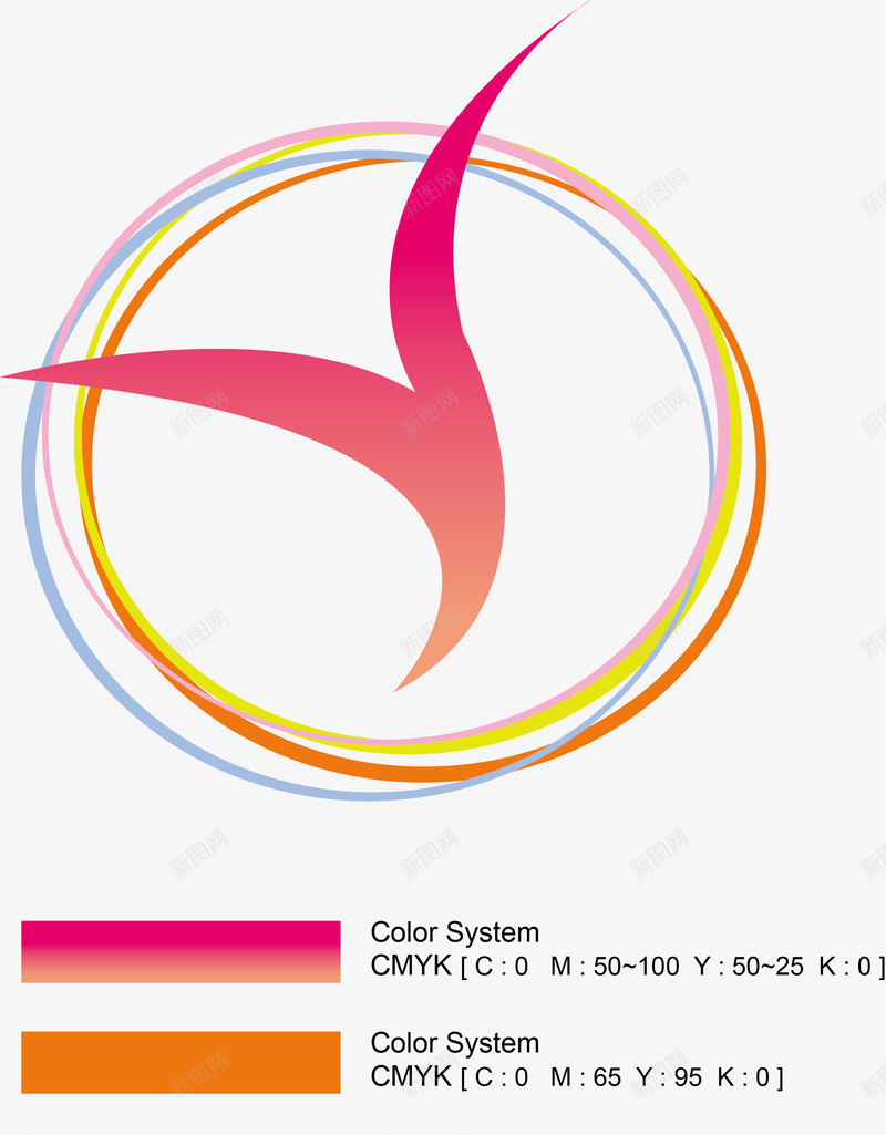 渐变颜色搭配图标png_新图网 https://ixintu.com logo logo设计 搭配 橙色 渐变 玫红色 粉色 蓝色 设计 颜色 颜色搭配 黄色