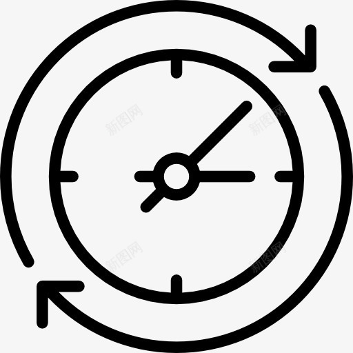 时钟图标png_新图网 https://ixintu.com 时钟 时间 等待 箭头 通过工具和用具 顺时针旋转